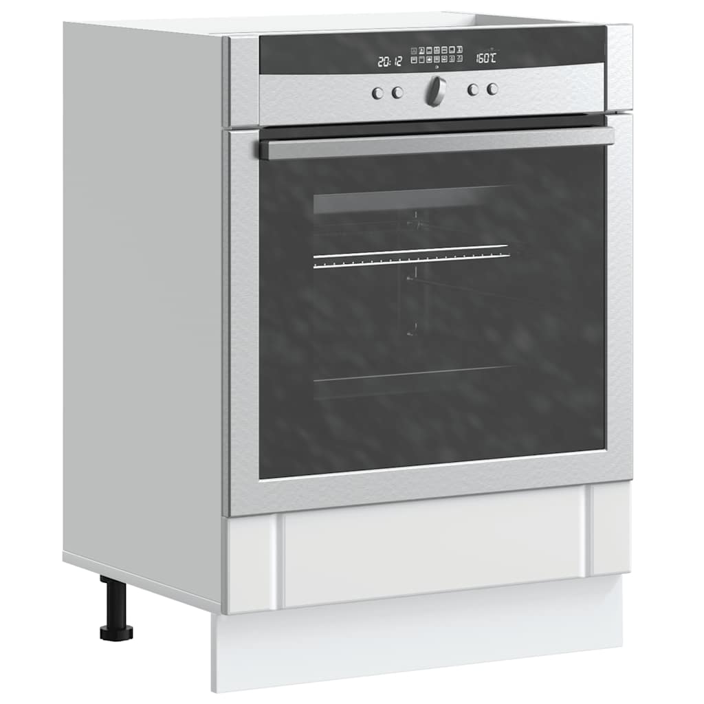 Oven Cabinet Lucca White Engineered Wood