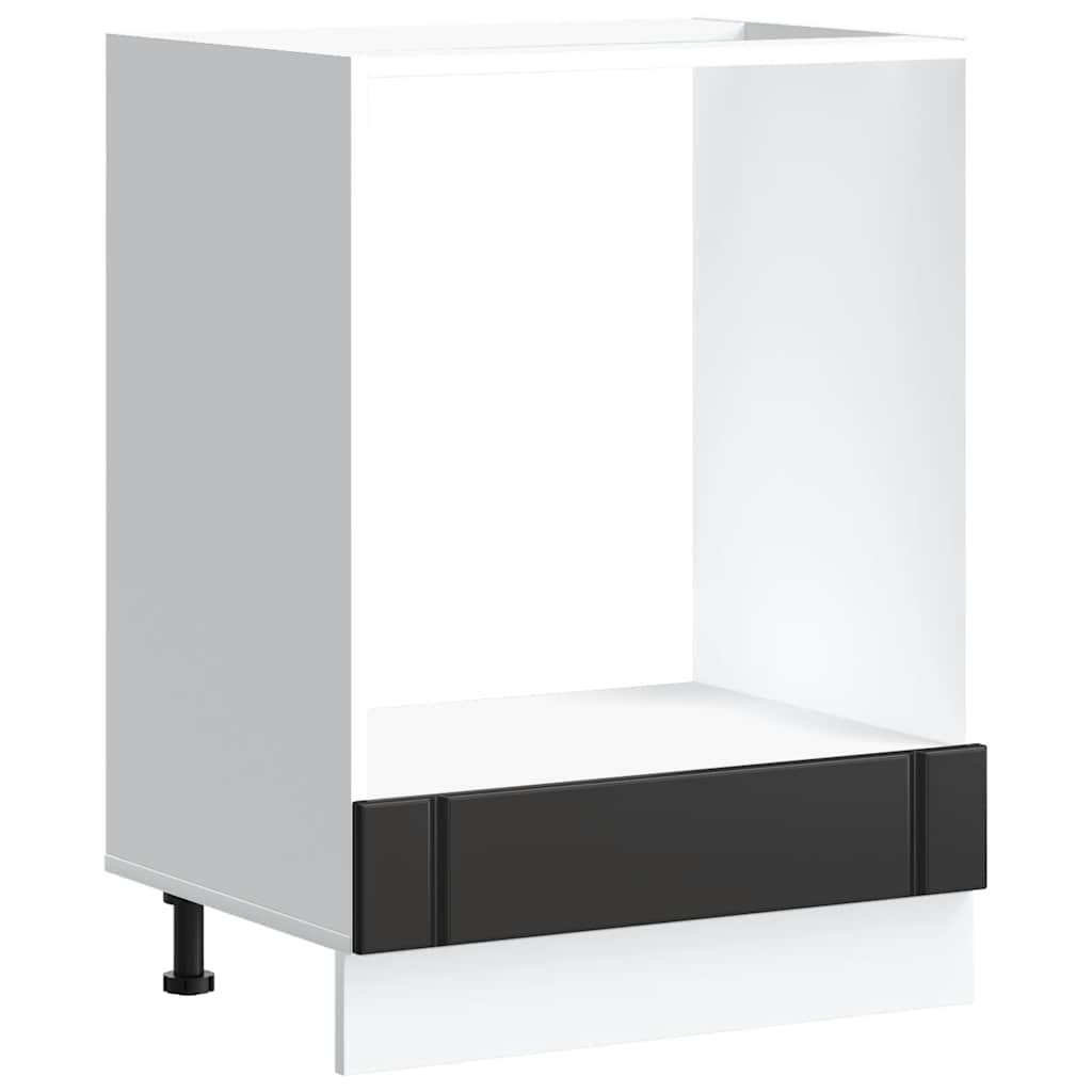 Oven Cabinet Lucca Black Engineered Wood