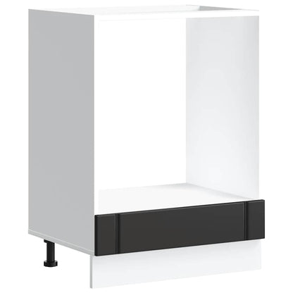 Oven Cabinet Lucca Black Engineered Wood