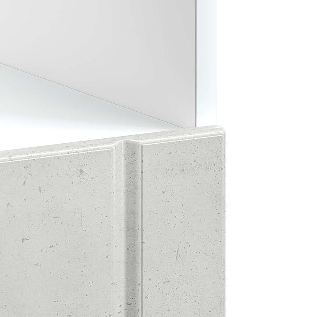 Oven Cabinet Lucca Concrete Grey Engineered Wood