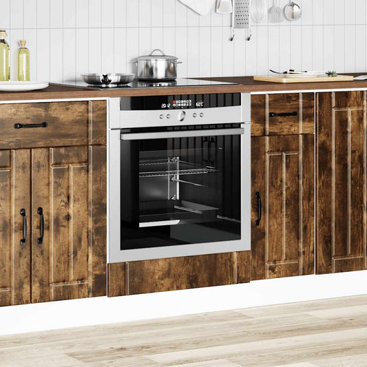 Oven Cabinet Lucca Smoked Oak Engineered Wood