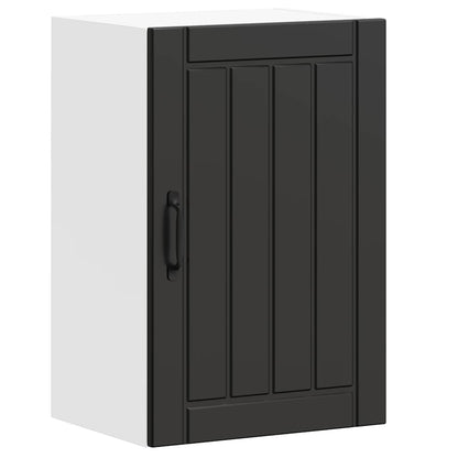 Kitchen Wall Cabinet Lucca Black Engineered Wood