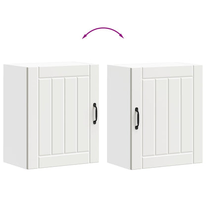 Kitchen Wall Cabinets 2 pcs Lucca White Engineered Wood