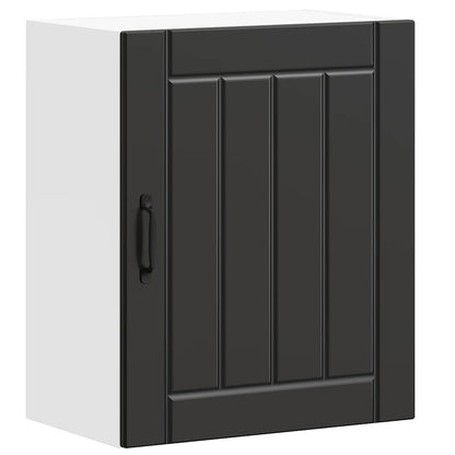 Kitchen Wall Cabinets 2 pcs Lucca Black Engineered Wood