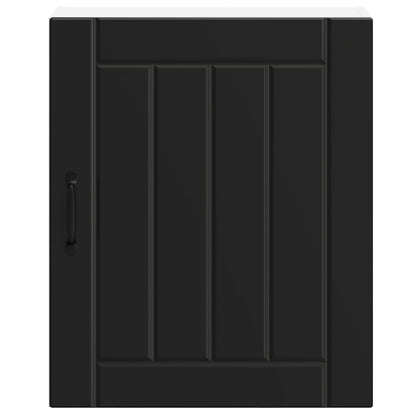 Kitchen Wall Cabinets 2 pcs Lucca Black Engineered Wood