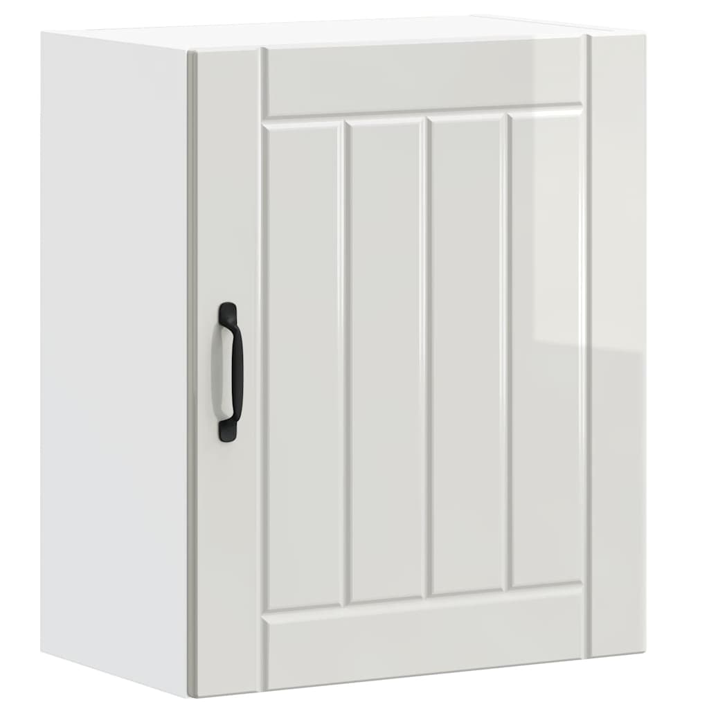 Kitchen Wall Cabinets 2 pcs Lucca High Gloss White Engineered Wood