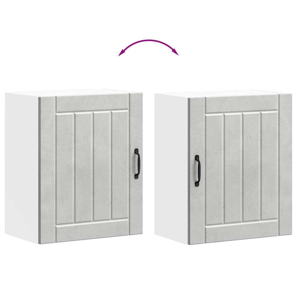 Kitchen Wall Cabinets 2 pcs Lucca Concrete Grey Engineered Wood