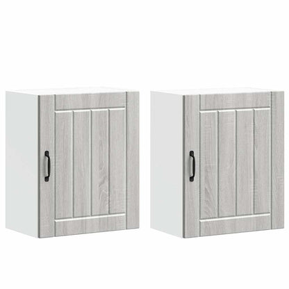 Kitchen Wall Cabinets 2 pcs Lucca Grey Sonoma Engineered Wood