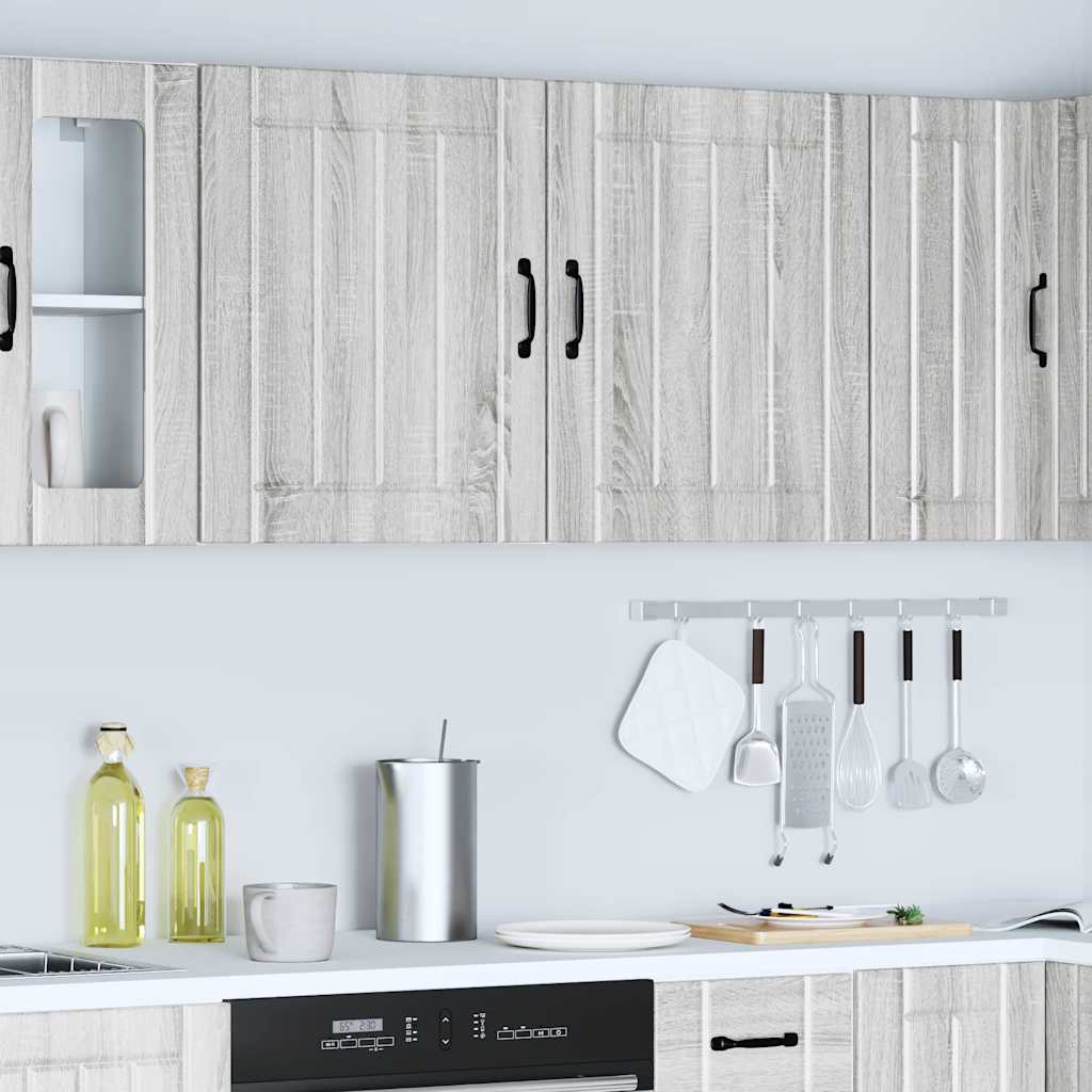Kitchen Wall Cabinets 2 pcs Lucca Grey Sonoma Engineered Wood