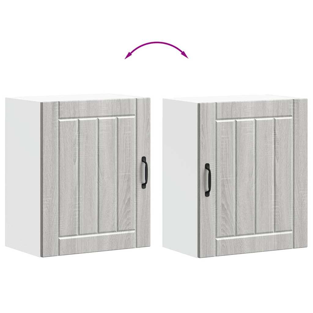 Kitchen Wall Cabinets 2 pcs Lucca Grey Sonoma Engineered Wood