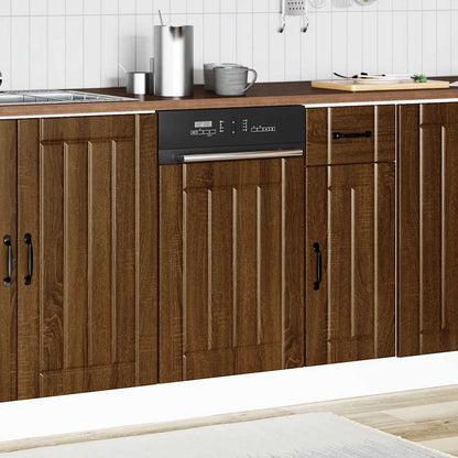 Dishwasher Panel Lucca Brown Oak Engineered Wood