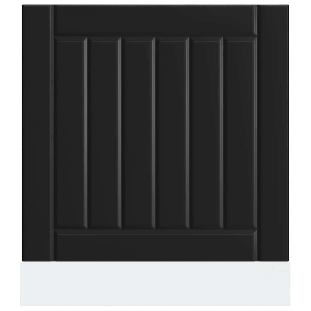 Dishwasher Panel Lucca Black Engineered Wood