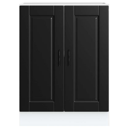 Kitchen Base Cabinet Porto Black Engineered Wood