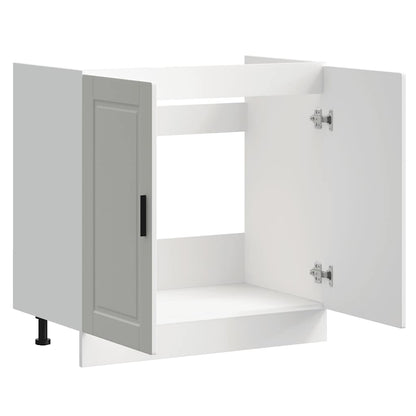 Sink Base Cabinet "Porto" High Gloss White 80x46x81.5 cm Engineered Wood