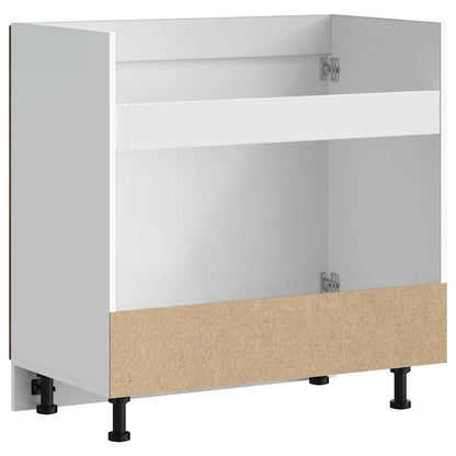 Sink Base Cabinet "Porto" Smoked Oak 80x46x81.5 cm Engineered Wood