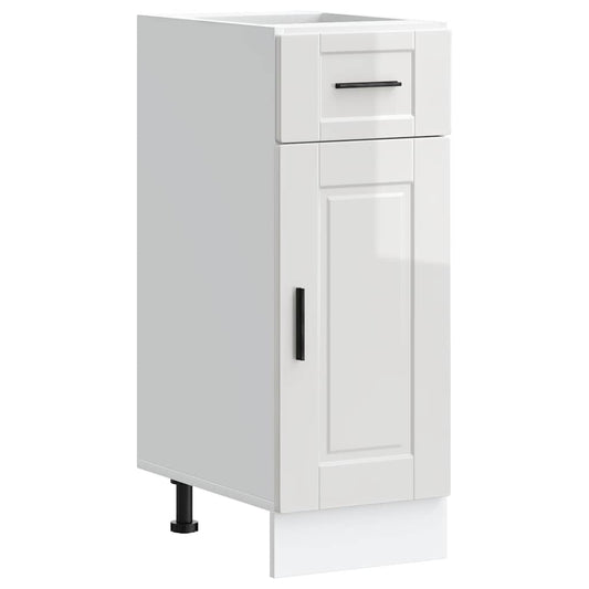 Kitchen Base Cabinet Porto High Gloss White Engineered Wood
