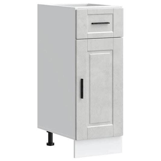 Kitchen Base Cabinet Porto Concrete Grey Engineered Wood