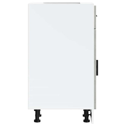 Kitchen Base Cabinet Porto Concrete Grey Engineered Wood