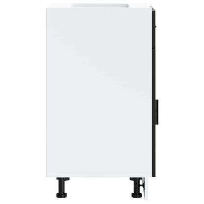 Kitchen Base Cabinet Porto Black Engineered Wood