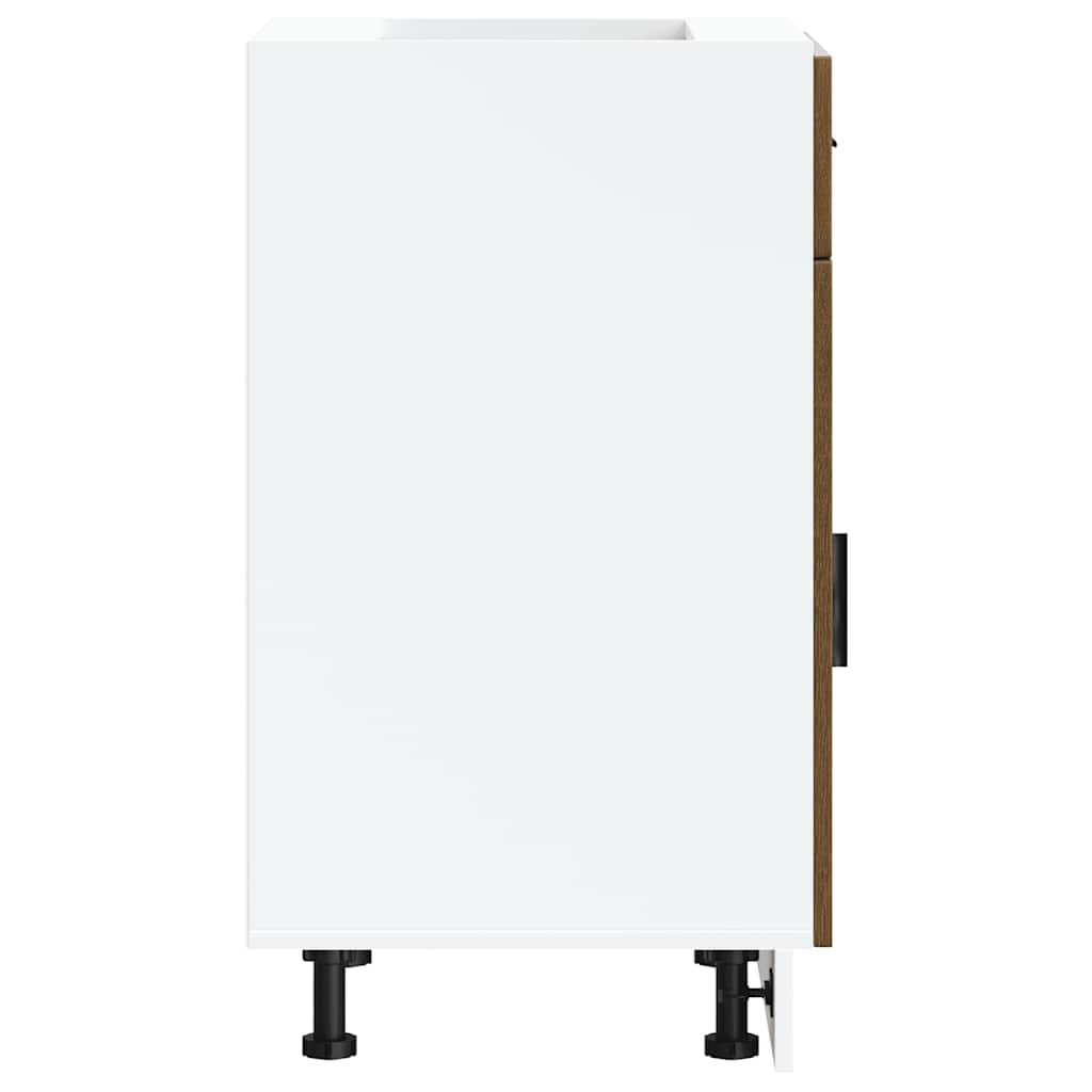 Kitchen Base Cabinet Porto Brown Oak Engineered Wood