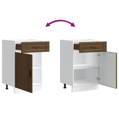 Kitchen Base Cabinet Porto Brown Oak Engineered Wood