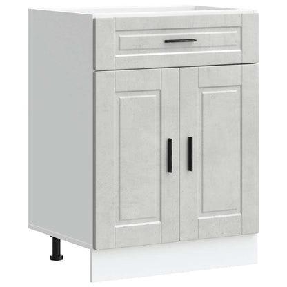 Kitchen Base Cabinet Porto Concrete Grey Engineered Wood
