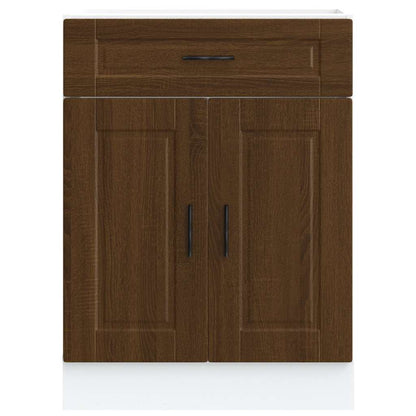 Kitchen Base Cabinet Porto Brown Oak Engineered Wood