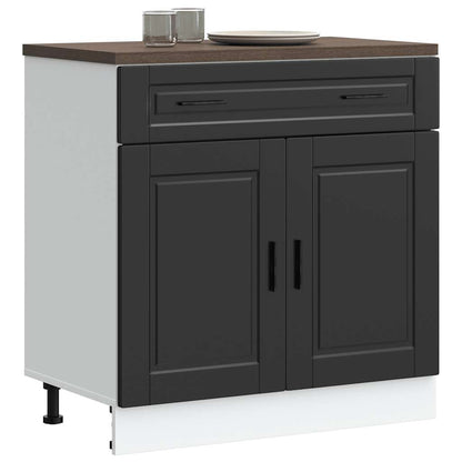 Kitchen Base Cabinet Porto Black Engineered Wood