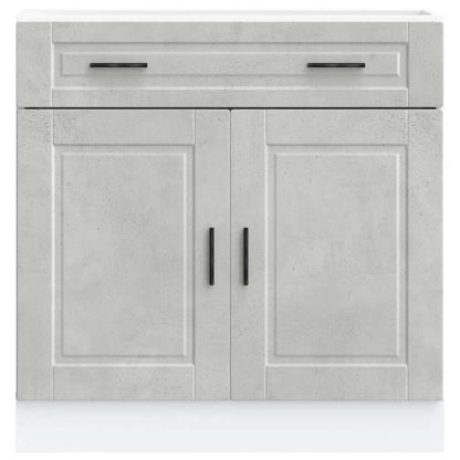 Kitchen Base Cabinet Porto Concrete Grey Engineered Wood