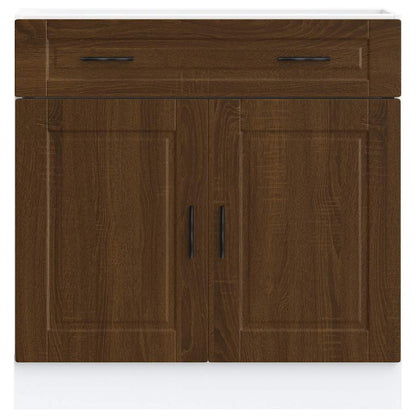 Kitchen Base Cabinet Porto Brown Oak Engineered Wood