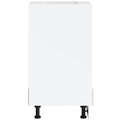 Oven Cabinet Porto High Gloss White Engineered Wood