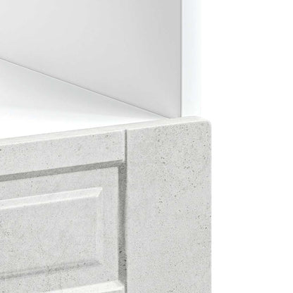 Oven Cabinet Porto Concrete Grey Engineered Wood