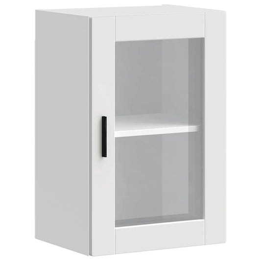 Kitchen Wall Cabinet with Glass Door Porto White
