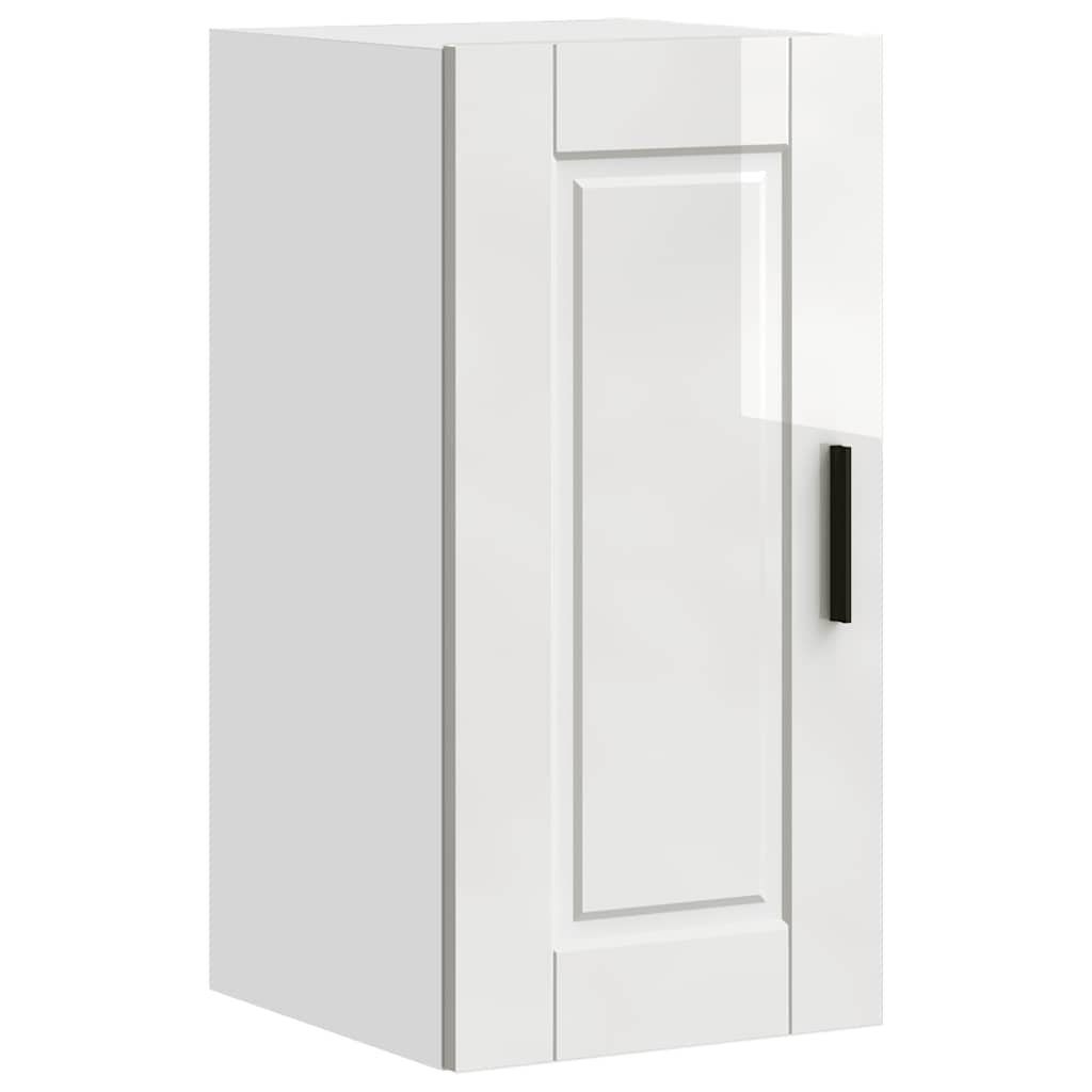 Kitchen Wall Cabinet Porto High Gloss White Engineered Wood
