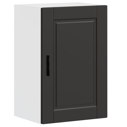 Kitchen Wall Cabinet Porto Black Engineered Wood