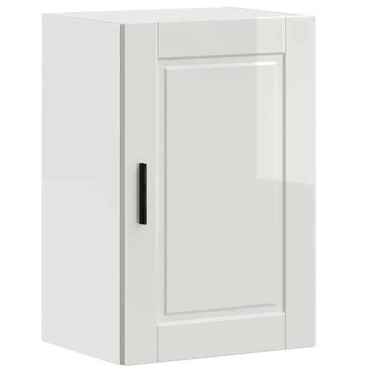 Kitchen Wall Cabinet Porto High Gloss White Engineered Wood