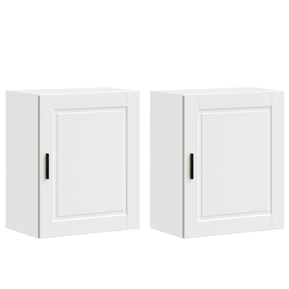 Kitchen Wall Cabinets 2 pcs Porto White Engineered Wood