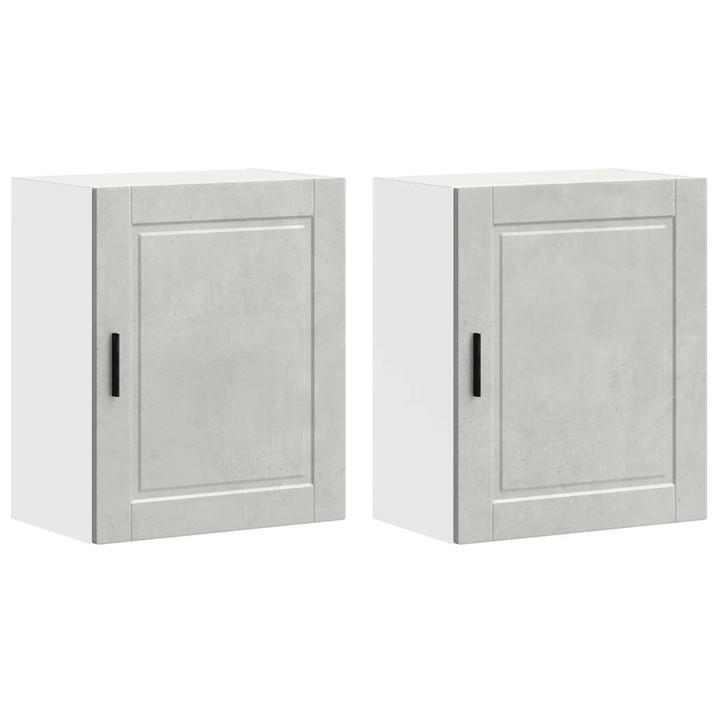 Kitchen Wall Cabinets 2 pcs Porto Concrete Grey Engineered Wood