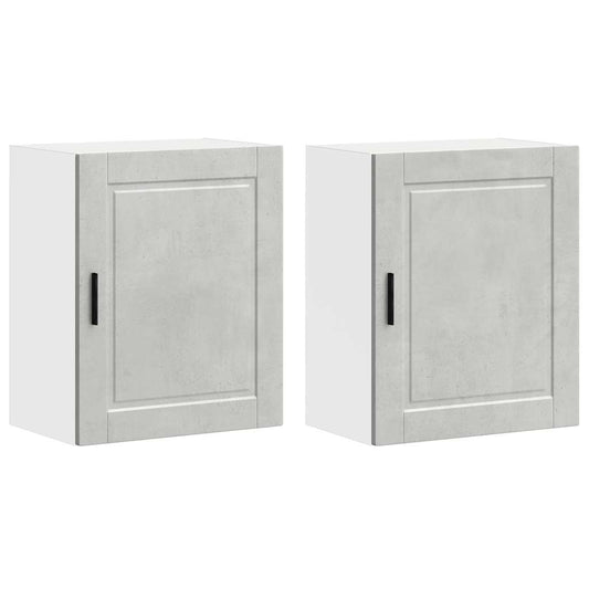 Kitchen Wall Cabinets 2 pcs Porto Concrete Grey Engineered Wood