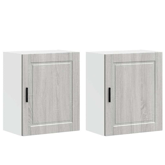 Kitchen Wall Cabinets 2 pcs Porto Grey Sonoma Engineered Wood