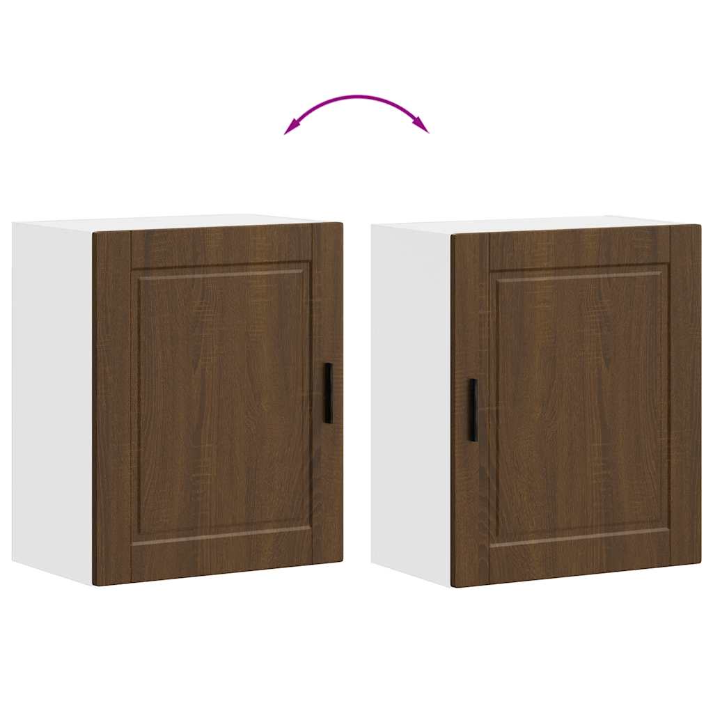 Kitchen Wall Cabinet Porto Brown Oak Engineered Wood