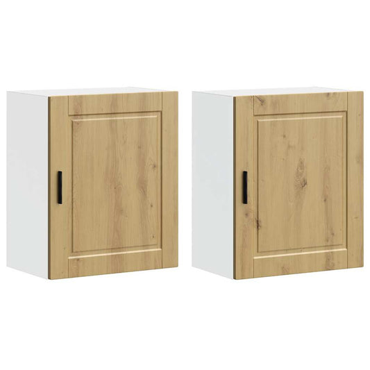 Kitchen Wall Cabinets 2 pcs Porto Artisan Oak Engineered Wood