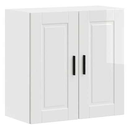Kitchen Wall Cabinet Porto High Gloss White Engineered Wood