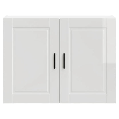 Kitchen Wall Cabinet Porto High Gloss White Engineered Wood