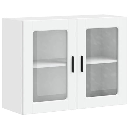 Kitchen Wall Cabinet with Glass Door Porto White