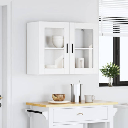 Kitchen Wall Cabinet with Glass Door Porto White