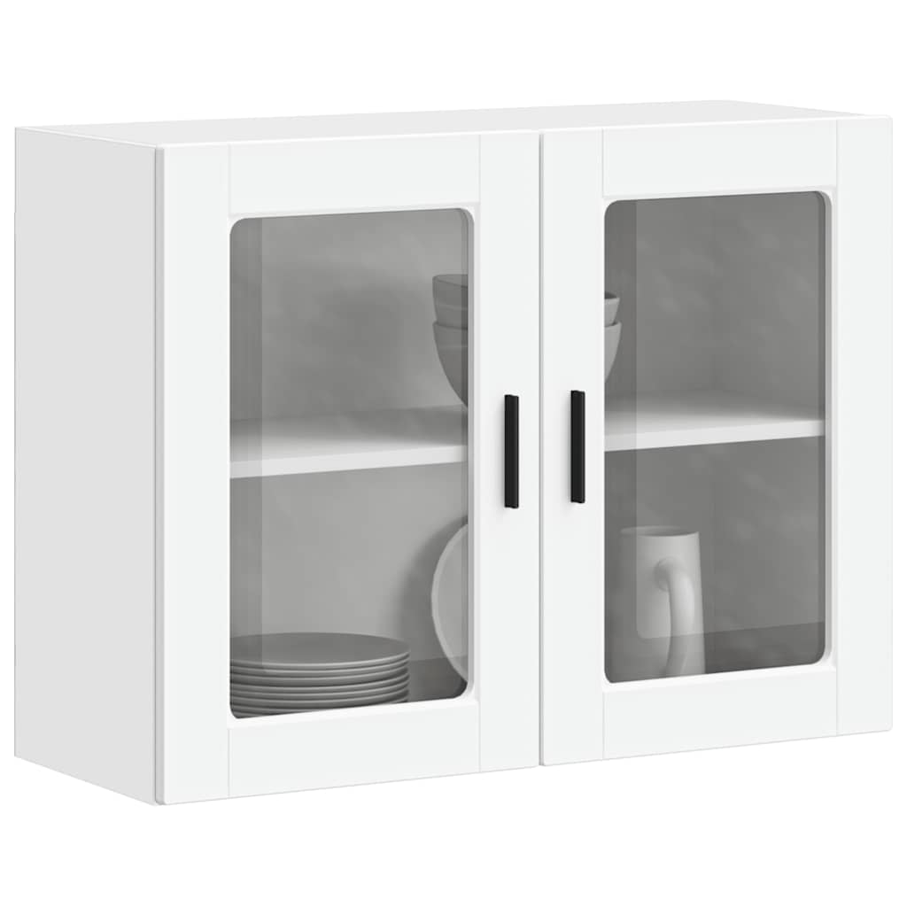 Kitchen Wall Cabinet with Glass Door Porto White