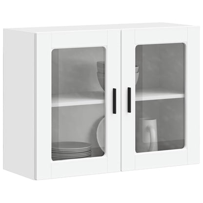 Kitchen Wall Cabinet with Glass Door Porto White