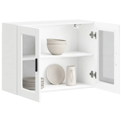 Kitchen Wall Cabinet with Glass Door Porto White