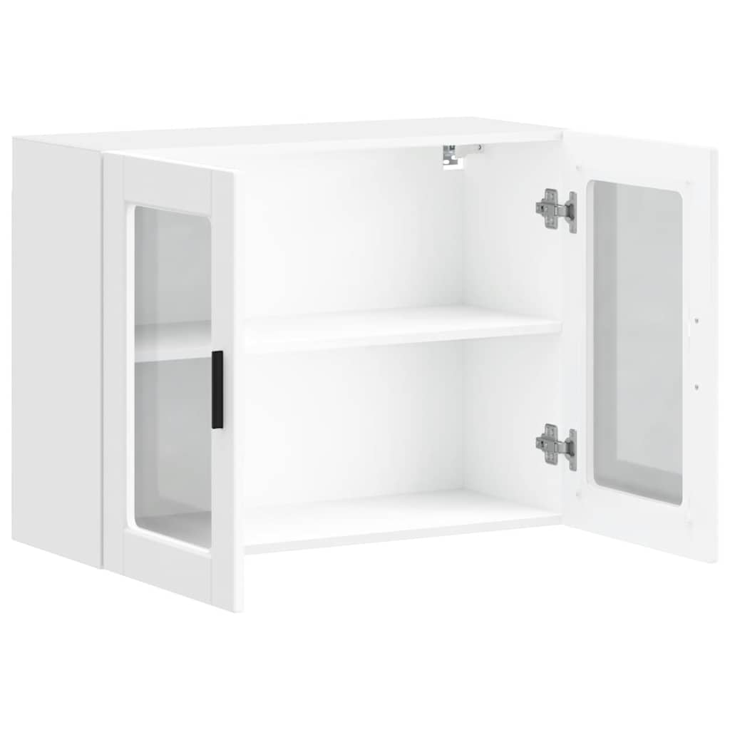 Kitchen Wall Cabinet with Glass Door Porto White